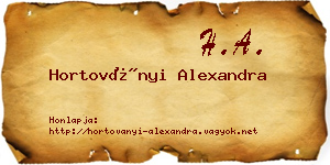 Hortoványi Alexandra névjegykártya